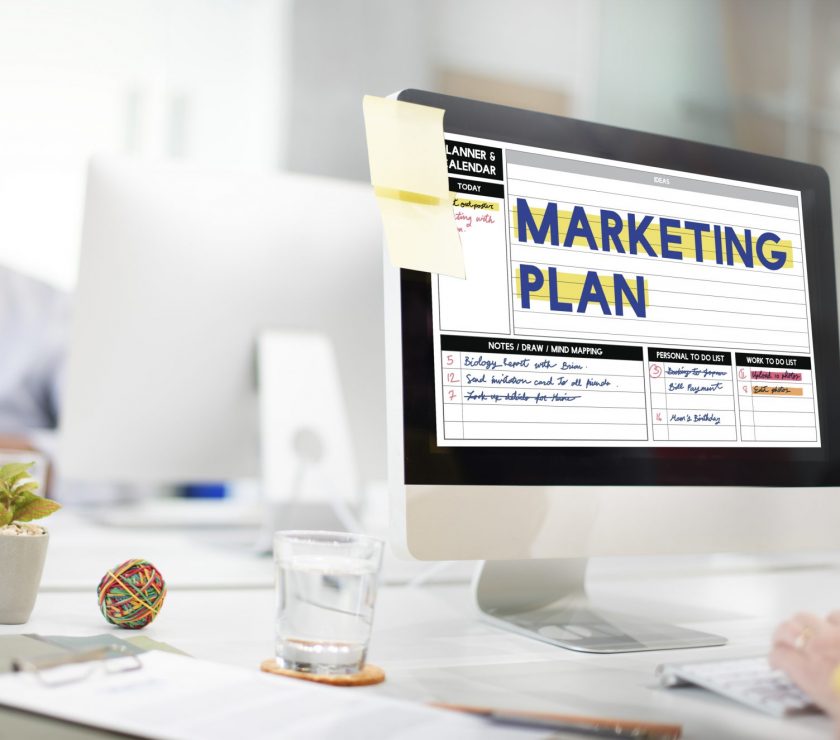 Marketing Plan Strategy Calendar Planner Concept